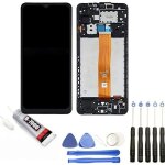 Vitre tactile + ecran lcd sur chassis compatible avec samsung galaxy a12 sm - a125f 6. 5 noir + kit outils ...