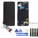 Vitre tactile + ecran lcd sur chssis compatible avec samsung galaxy a40 sm - a405f taille 5. 9 bleu ...