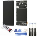 Vitre tactile + ecran lcd sur chssis compatible avec samsung galaxy a51 sm - a515f taille 6. 5 bleu ...