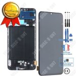 Vitre tactile cran lcd - td - samsung galaxy a70 - noir - 55 pouces - kit outils inclus