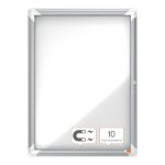 Vitrine daffichage - nobo - premium plus - 4xa4 - aluminium - verre de scurit - magntique