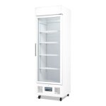 Vitrine ventilée positive 368 litres sur roulettes avec bandeau lumineux blanche 340 w 220 v - mono Vitrine ventilée positive 368 litres sur roulettes avec bandeau lumineux blanche 340 w 220 v - mono