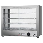 Vitrine chauffante 4 étages oukaning - thermostat réglable - acier inoxydable - 800w Vitrine chauffante 4 étages oukaning - thermostat réglable - acier inoxydable - 800w