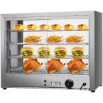 Vitrine chauffante en acier inoxydable oukaning - 800w - 4 étagères - température réglable de 30 à 85°c ... Vitrine chauffante en acier inoxydable oukaning - 800w - 4 étagères - température réglable de 30 à 85°c ...