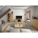 La collection split comprend des meubles de s�jour modernes avec un d�cor chaleureux en ch�ne artisan. ...