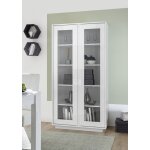 Vitrine - iceberg - blanc laqu� brillant - 2 portes - fabrication italienne - 92 x 43 x 179 cm