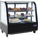 Vitrine rfrigre de comptoir incurve - polar - 100l - noir - dgivrage automatique
