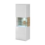 Vitrine suspendue collection ohio coloris blanc et finitions ch�ne.