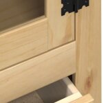 Vitrine en verre - mothinessto - corona - bois massif de pin - 99x43x187 cm - 2 portes