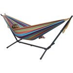 Vivere hamac double avec support multicolore tropical 200 cm
