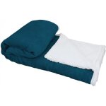 Couverture plaid polaire 220 x 240 cm en flanelle et sherpa ultra doux - bleu - vivezen