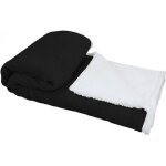 Couverture plaid polaire 220 x 240 cm en flanelle et sherpa ultra doux - noir - vivezen
