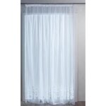 Voilage biarritz � galon fronceur blanc 300x240 cm