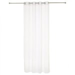 Rideau voilage � ?illets etamine 140x240cm blanc
