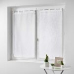 Voilage blanc - paris prix - haltona - effet lin tiss - 60x90cm
