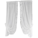 Voilage - linder - 0390 - blanc - 95 x 150 cm - polyester et lin