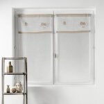 Paire de voilages brod�s betty 60x90cm naturel