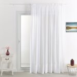 Voilage brod� cornely � galon fronceur blanc 360x245 cm