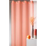 Voilage en �tamine fantaisie doupion orange corail 140x240 cm