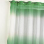 Voilage en �tamine � imprim�s tie and dye vert 140x240 cm
