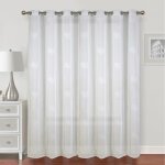 Voilage grande largeur avec c?urs et lurex blanc 300x240 cm