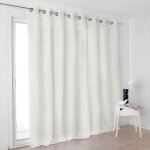 Voilage grande largeur semi - transparent blanc cass 300x280 cm