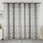 Voilage jacquard � oeillets �l�gance textur�e noir 300x260 cm