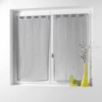 Paire de voilages linahe 90x90cm gris