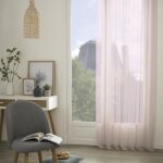 Rideau voilage moly 135x240cm rose
