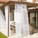 Voilage moustiquaire � nouettes blanc 140x350 cm