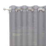 Voilage � oeillets 135x180 cm alix gris par soleil docre