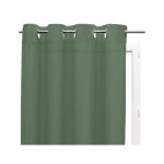 Voilage � oeillets 135x180 cm alix vert par soleil docre