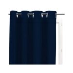 Voilage � oeillets 135x250 cm alix bleu jean par soleil docre
