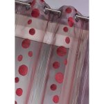 Voilage en organza fils coup�s bordeaux 140x240 cm