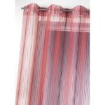 Voilage en organza multicolore tiss� rouge orang� 140x260 cm