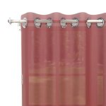 Voilage � oeillets 135x250 cm alix rouge par soleil docre
