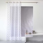 Voilage sabl� brod� pois color�s rose boudoir 140x240 cm