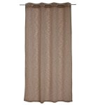 Voilage tamisant � laspect lin marron chocolat 140x240 cm