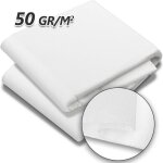 Vounot voile d?hivernage en polypropylme 50g / m 1. 5x10m avec piquets blanc