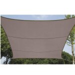 Voile dombrage carre - perel - gss4360ta - impermable - anti uv - marron / taupe
