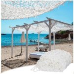 Voile dombrage rectangulaire filet camouflage blanc 3x4 m brise vue militaire