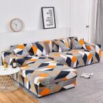 Voimo housse canap dangle extensible 2 pices housse de canap lastique en forme de l 3places + 2places ...