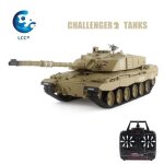 Tank rc challenger 2 2. 4g - jaune dsert - tourelle 320 - chargement 240 min - batterie