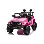 Toyota fj cruiser voiture �lectrique 12v - rose - 1 � 6 ans - licence officielle - pneus eva - bluetooth ...