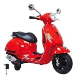 Voiture lectrique pour enfant vespa gts rouge 12v - jamara - 3 roues - livr mont