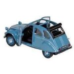 Voiture miniature en m�tal citroen 2cv (1979) - goki - �chelle 1:34 - 39 - multicolore