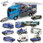 Voiture de police camion porteur pour enfant de voitures cadeau pour garons mini jouet vhicule