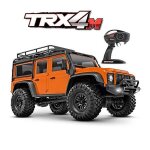 Voiture radiocommande trx - 4m land rover defender 1 / 18 orange - traxxas