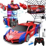 Voiture t�l�command�e - jouet enfants 3 - 12 ans - gyroor - rotation � 360� - transformable spider robot ...