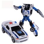 Voiture transformers 2 - en - 1 - keximixue - voiture de police - jouet - blanc et noir - 3 ans et plus ...